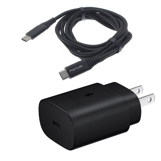 image of 25W Fast Home Charger PD Type-C 6ft USB-C Cable Quick Power Adapter  - BFJ72 1322-1