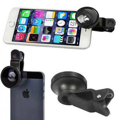 Fisheye Lens Wide Angle Selfie Macro Camera Clip  - BFF37 594-1