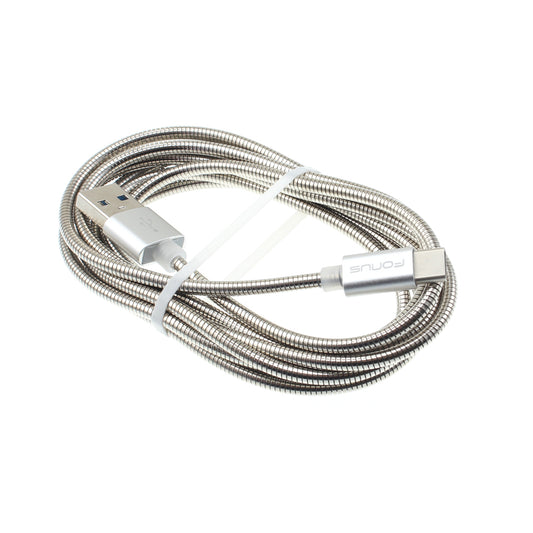 image of Metal USB Cable 6ft Type-C Charger Cord Power Wire  - BFF44 938-1