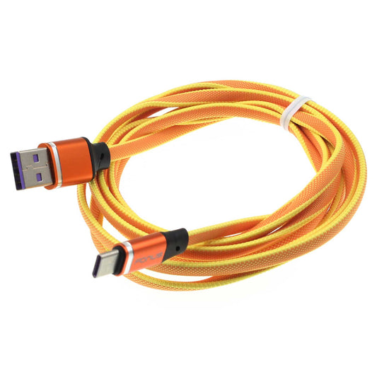 image of 6ft USB Cable Orange Type-C Charger Cord Power Wire  - BFL99 1380-1