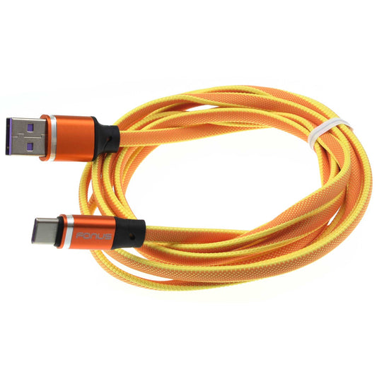 6ft USB Cable Orange Type-C Charger Cord Power Wire  - BFL99 1380-1