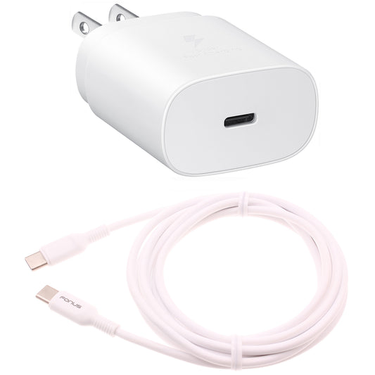 image of 25W Fast Home Charger PD Type-C 10ft USB-C Cable Quick Power Adapter  - BFA78 1520-1