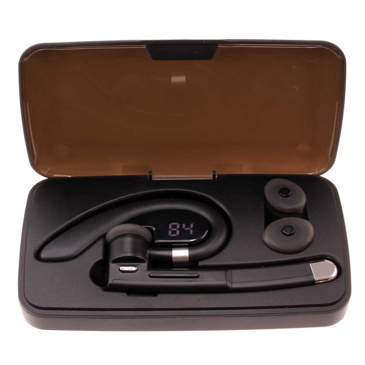 image of Wireless Earphone Ear-hook Headphone Boom Mic Handsfree Single Headset  - BFJ36 1545-1