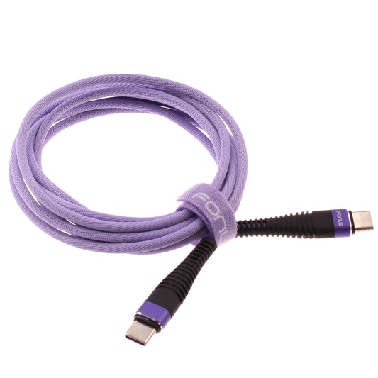 Purple 10ft PD Cable Type-C to USB-C Fast Charger Cord Extra Long  Power Wire  - BFA95 1548-1