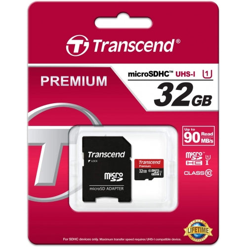 32GB Memory Card Transcend High Speed MicroSD Class 10 MicroSDHC  - BFV23 1389-2