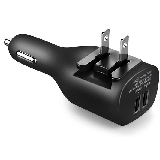 image of Car Home Charger 2-Port USB 2-in-1 Power Adapter DC Socket  - BFM67 776-1