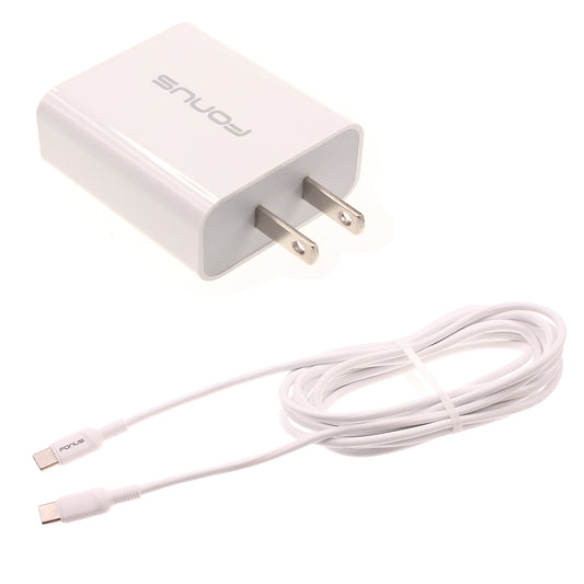 image of 36W PD Home Charger Fast Type-C 6ft Long Cable USB-C Power Cord QC3.0 Adapter  - BFE41 1499-1