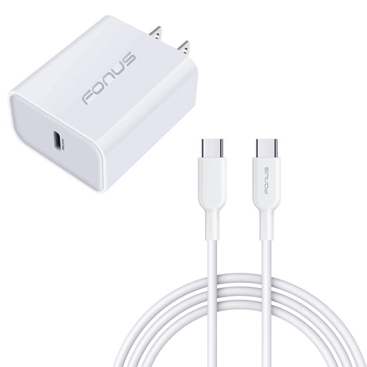 image of 20W PD Home Charger Fast Type-C 6ft Long Cable Quick Power Adapter  - BFA77 1515-1