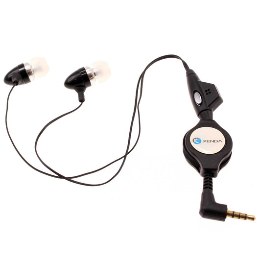 Retractable Earphones Wired Headphones Handsfree Mic Headset 3.5mm  - BFC63 357-1