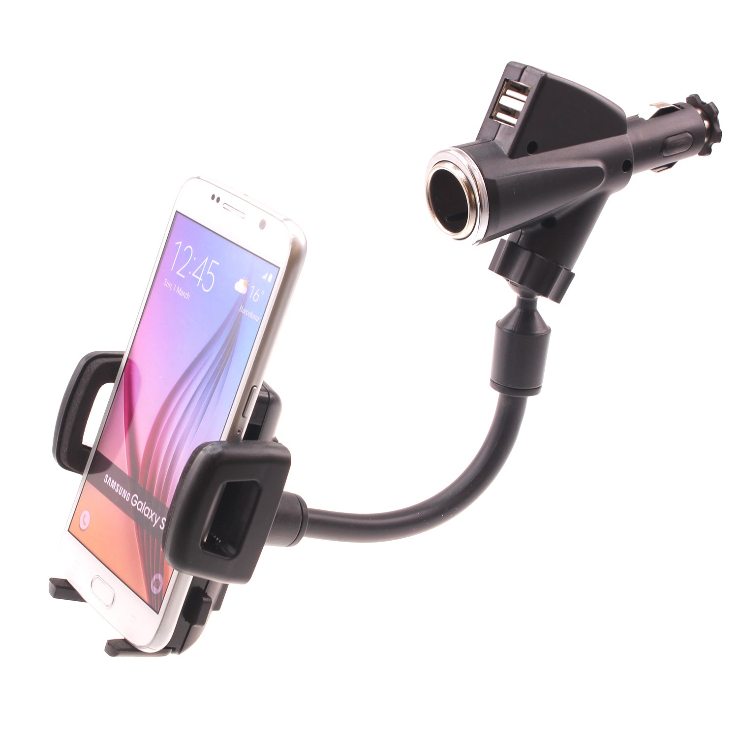 Car Mount Charger Holder DC Socket USB Port Cradle  - BFD69 640-1