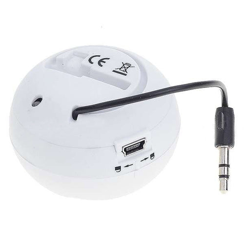 Wired Speaker Portable Audio Multimedia Rechargeable White  - BFS99 347-4