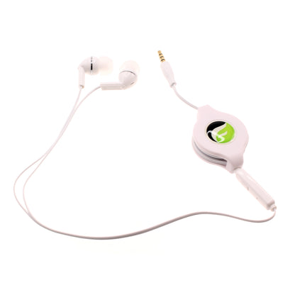 Retractable Earphones Headphones Hands-free Headset 3.5mm w Mic Earbuds  - BFS38 438-1