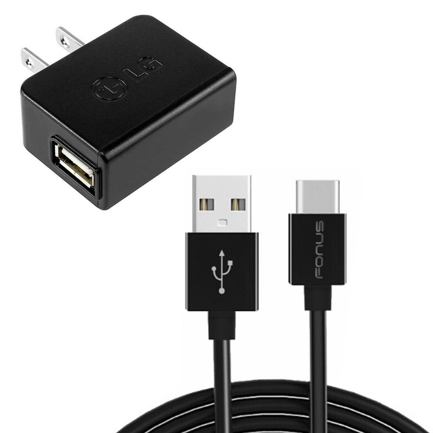 Home Wall USB Charger with 6ft Long Type-C Cable 2059-1