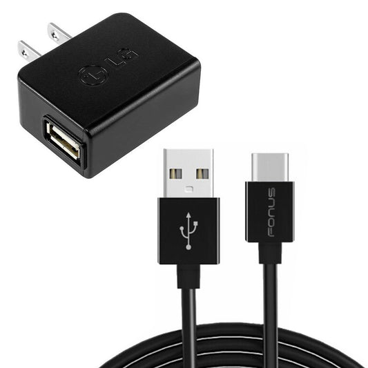 image of Home Wall USB Charger with 6ft Long Type-C Cable 2059-1