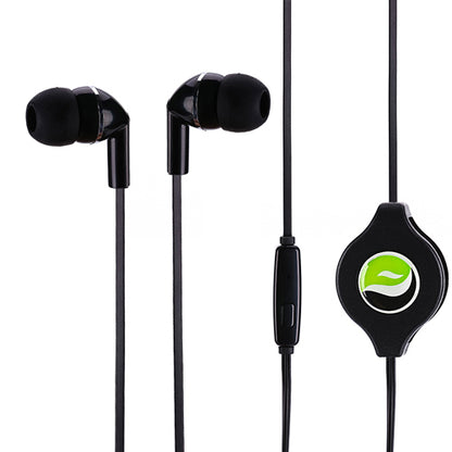 Retractable Earphones Headphones Hands-free Headset 3.5mm w Mic Earbuds  - BFF93 439-6