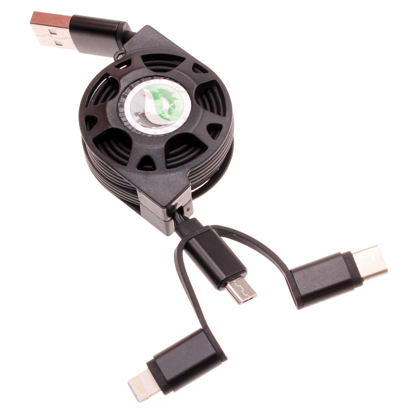 USB Cable Retractable Charger Power Cord 3-in-1  - BFR30 1103-1