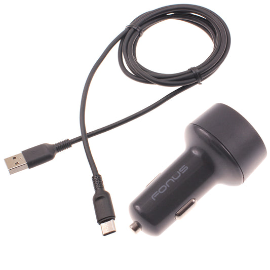 image of Quick Car Charger 36W 2-Port USB Cable Type-C PD  Power Adapter  - BFE16 1469-1