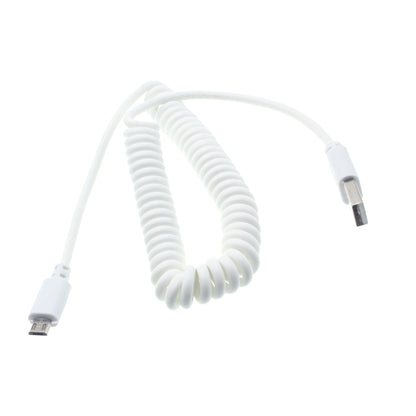 USB Cable Coiled MicroUSB Charger Cord Power  - BFK04 274-1