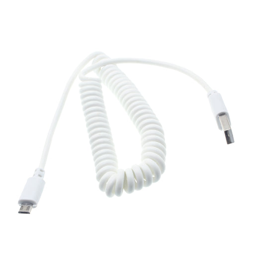 image of USB Cable Coiled MicroUSB Charger Cord Power  - BFK04 274-1