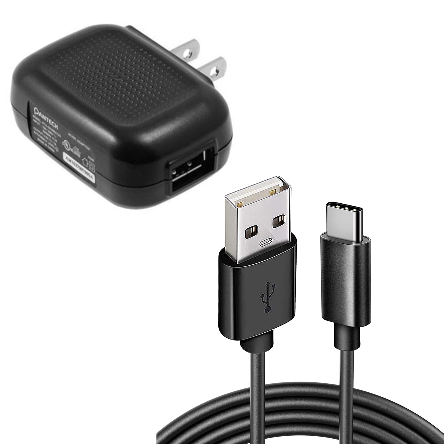 Home Wall USB Charger with 6ft Long Type-C Cable 2030-1