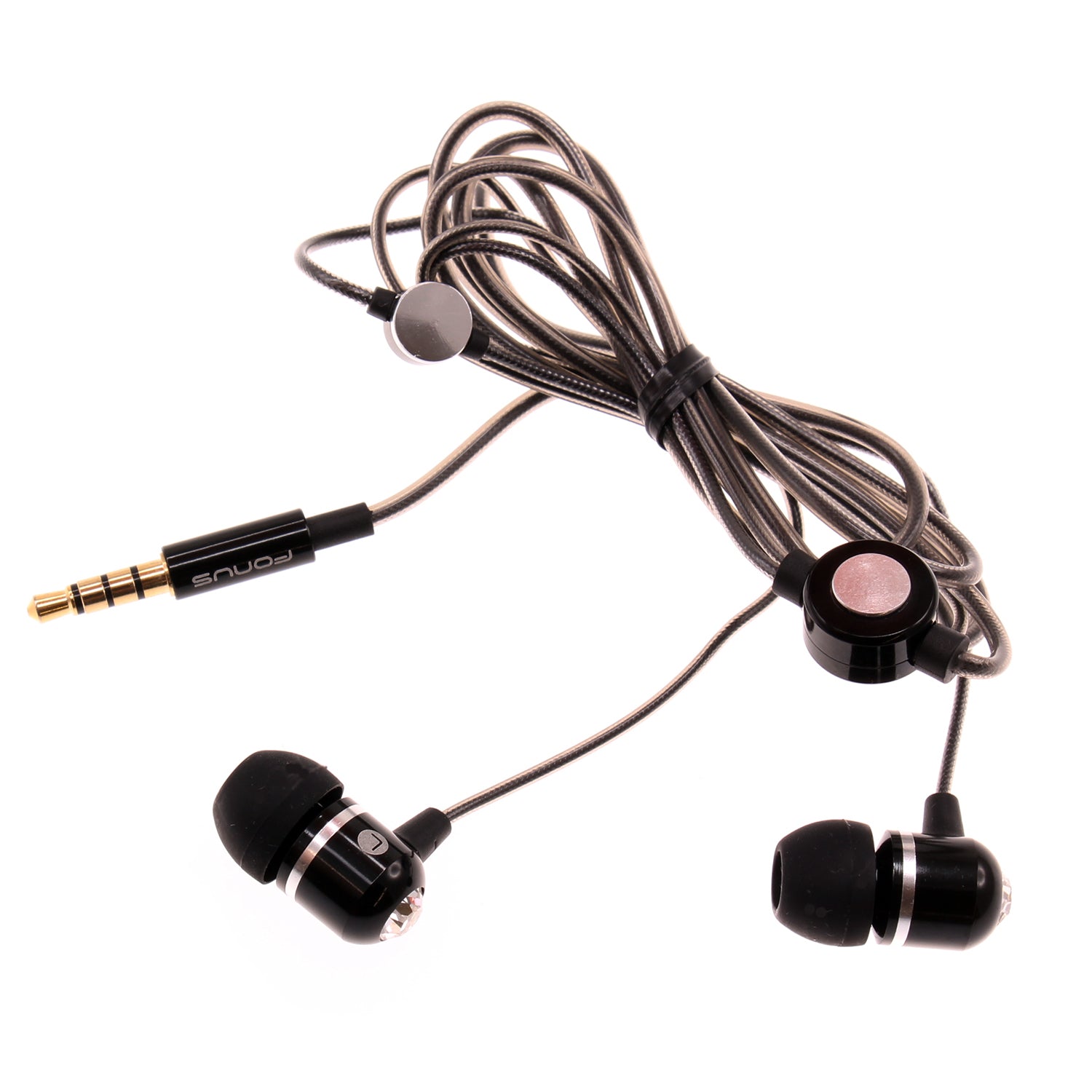 Wired Earphones Hi-Fi Sound Headphones Handsfree Mic Headset Metal Earbuds  - BFG70 433-1