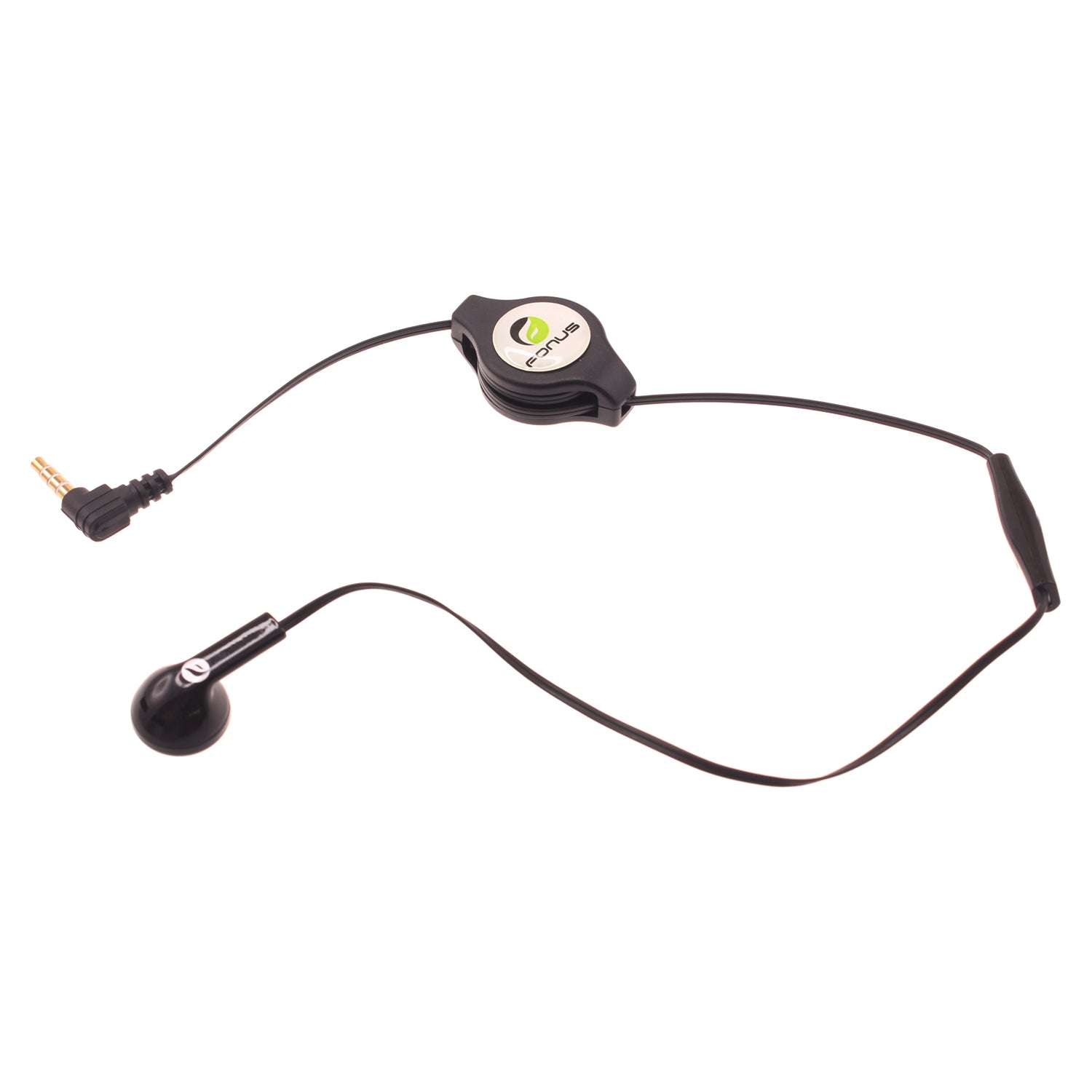 Retractable Mono Earphone Headphone 3.5mm w Mic Headset Handsfree Earbud  - BFJ80 384-1