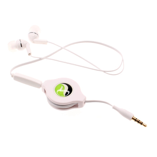 image of Retractable Earphones Headphones Hands-free Headset 3.5mm w Mic Earbuds  - BFS38 438-1