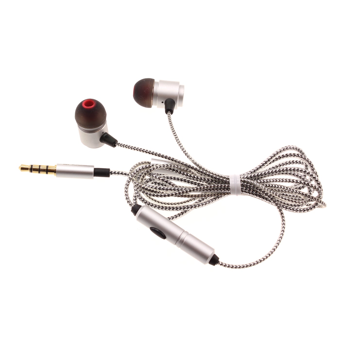 Wired Earphones Hi-Fi Sound Headphones Handsfree Mic Headset Metal Earbuds  - BFG94 432-1