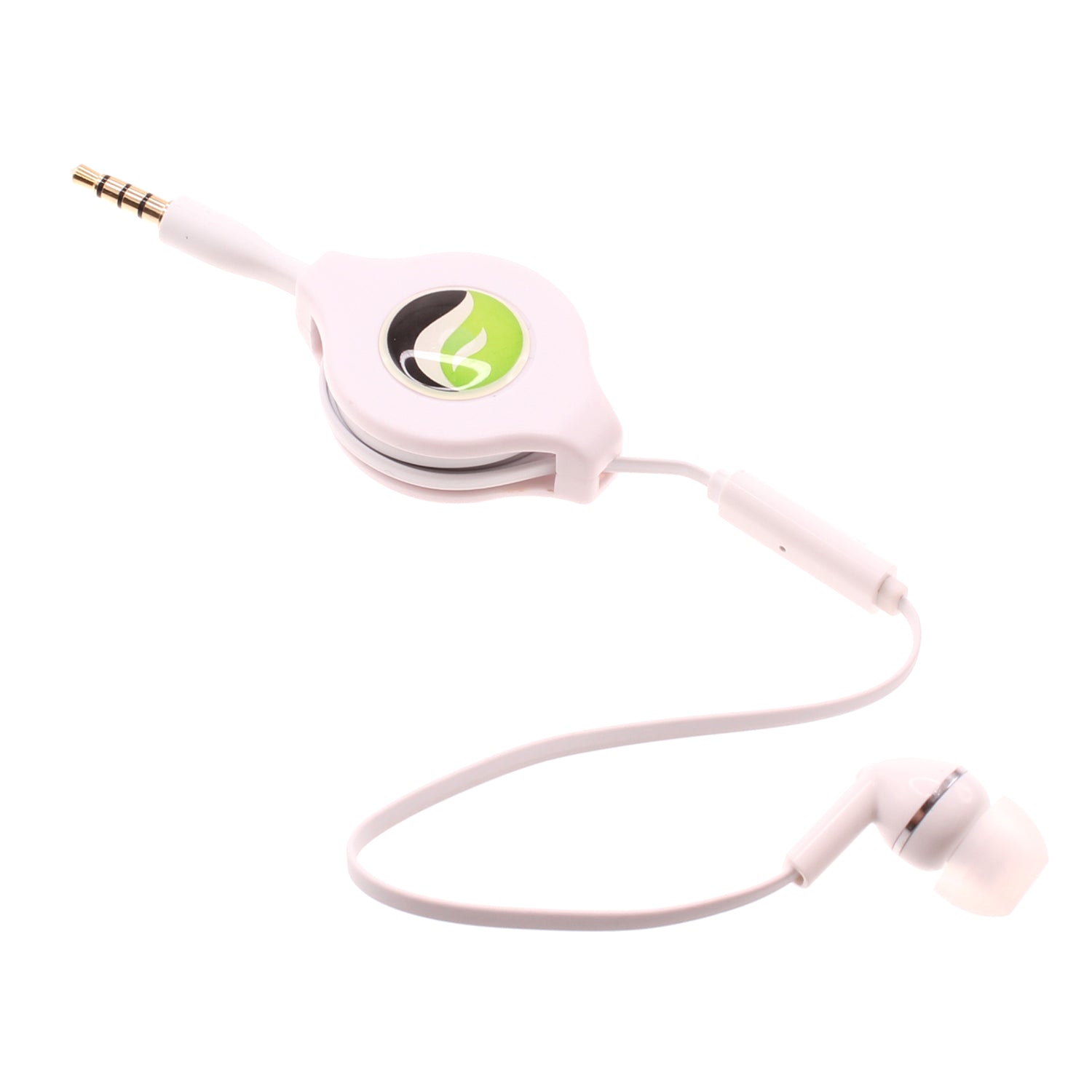 Retractable Mono Earphone Headphone 3.5mm w Mic Headset Handsfree Earbud  - BFS09 437-1