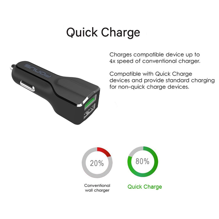 Car Charger 30W 2-Port USB Power Adapter DC Socket  - BFA68 1066-6