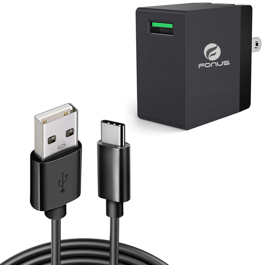 image of Quick Home Charger 18W 6ft USB Cable Power Cord Travel  - BFR44 1116-1