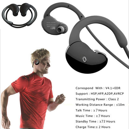 Wireless Headphones Sports Earphones With Microphone Folding Neckband Headset  - BFD15 486-7