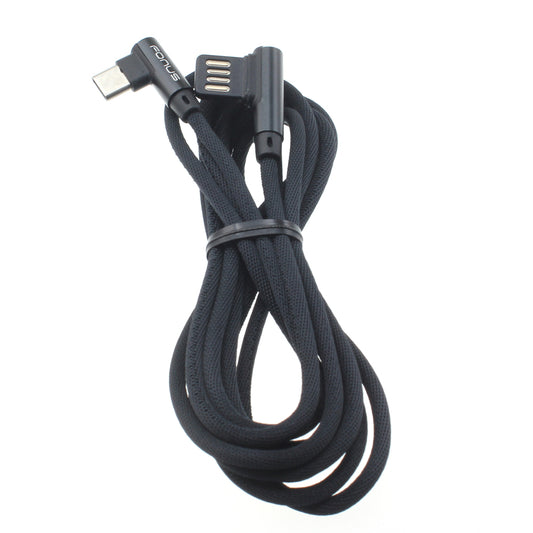 image of Angle USB Cable 6ft Type-C Charger Cord USB-C Power Wire  - BFR31 1104-1