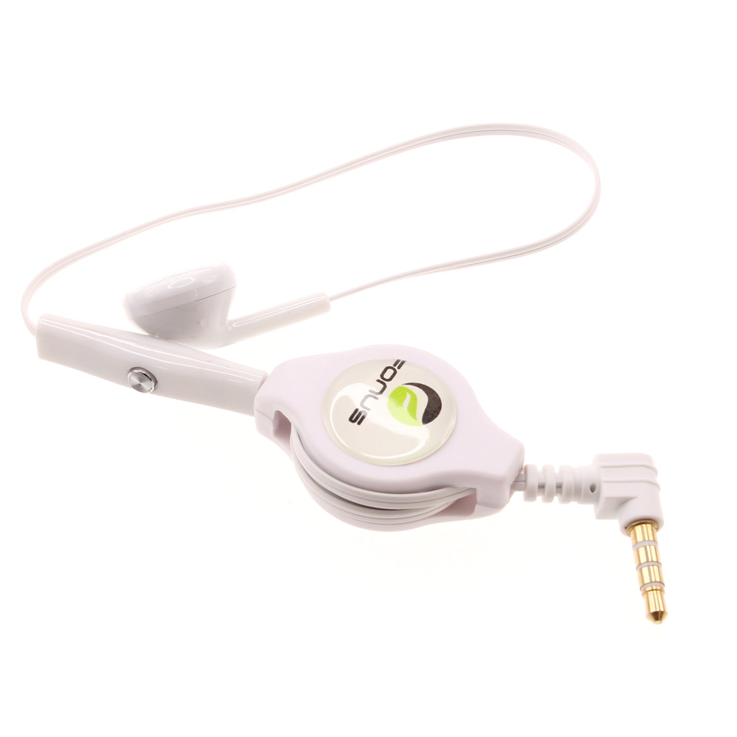 Retractable Mono Earphone Headphone 3.5mm w Mic Headset Handsfree Earbud  - BFJ79 383-1