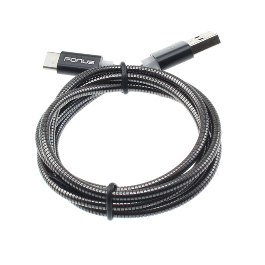 image of Metal USB Cable 3ft Type-C Charger Cord Power Wire  - BFE82 929-1