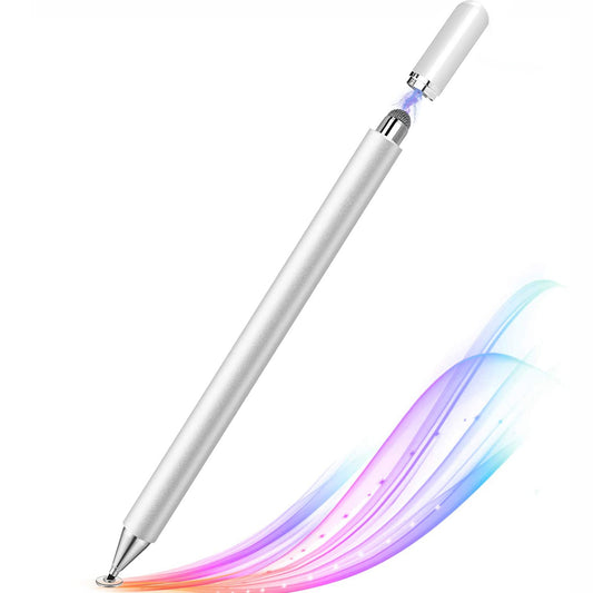 image of Stylus Touch Screen Pen Fiber Tip Aluminum Lightweight Silver Color  - BFZ81 1703-1