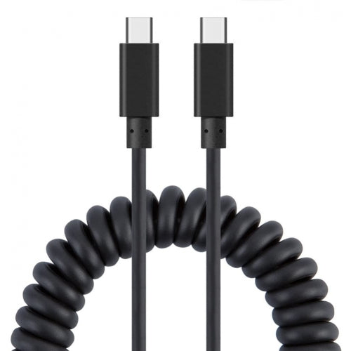 image of Coiled Cable USB-C to TYPE-C Fast Charger Cord Power  - BFD26 1421-1