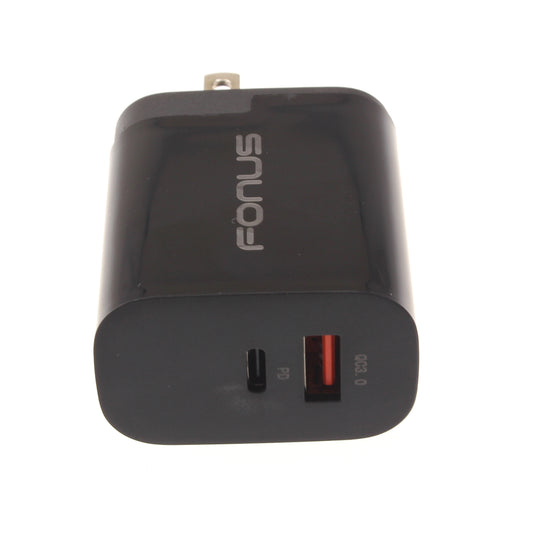 image of Fast Home Charger 36W 2-Port USB Type-C Port Travel Wall  - BFG48 1428-1