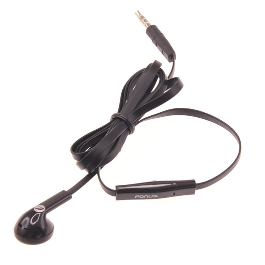 image of Mono Headset Wired Earphone Single Earbud 3.5mm Headphone Flat  - BFJ88 387-1