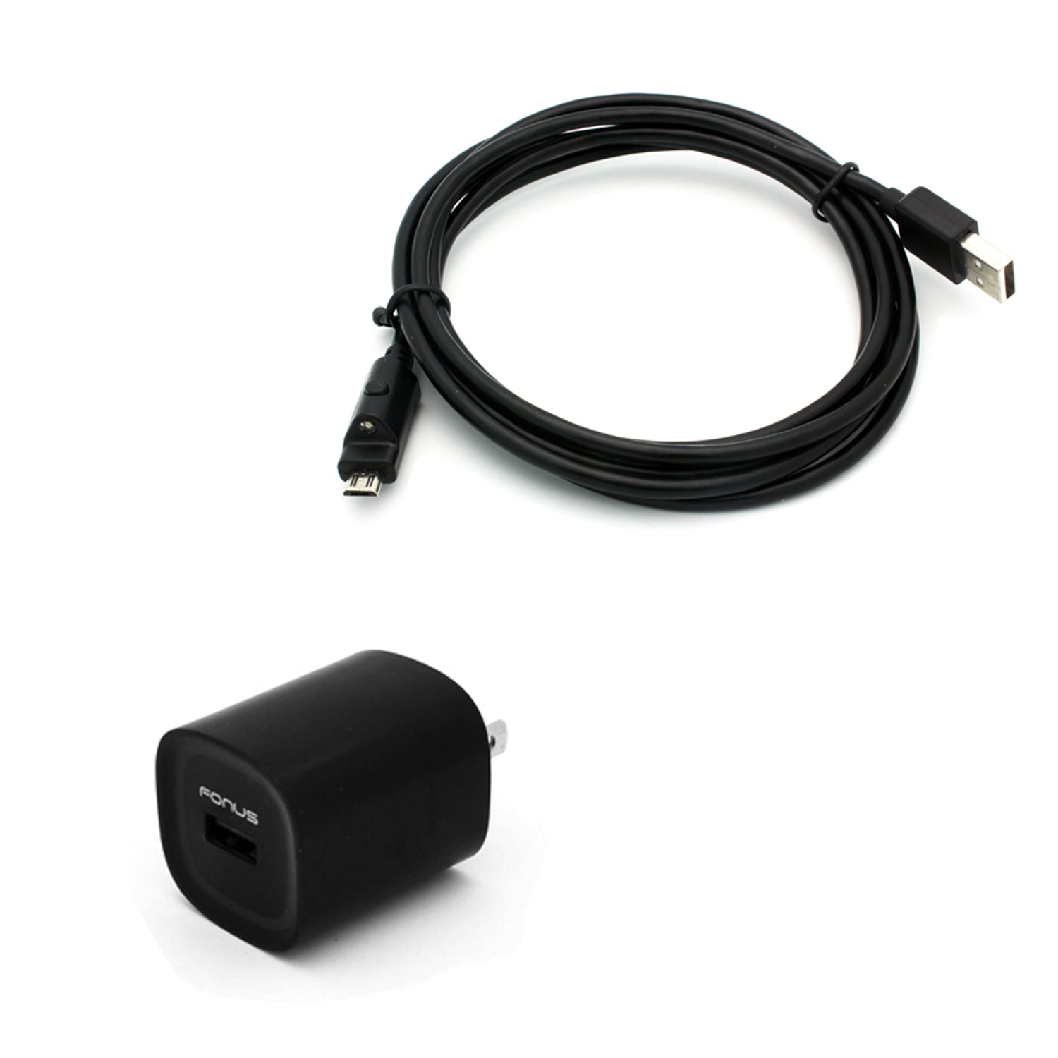 Home Charger 2.4A 6ft Cable Micro USB Wall Power  - BFC12 813-1