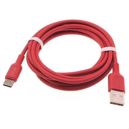 6ft USB-C Cable Red Charger Cord Power Wire Type-C  - BFC15 1423-6