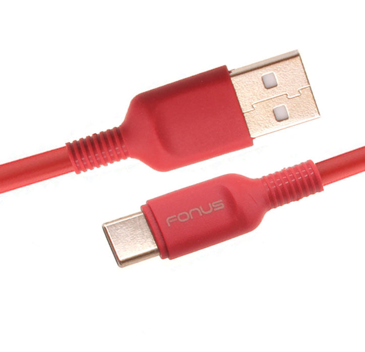 6ft USB-C Cable Red Charger Cord Power Wire Type-C  - BFC15 1423-1