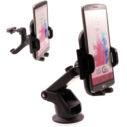 image of Car Mount  Windshield   Air Vent  Phone Holder Glass Cradle Suction -D 1999-1