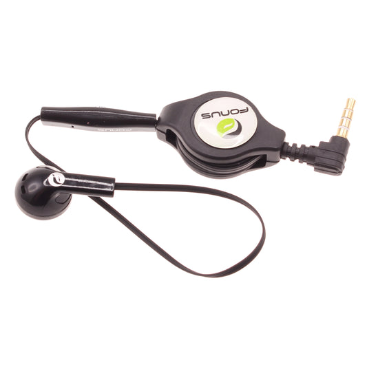 Retractable Mono Earphone Headphone 3.5mm w Mic Headset Handsfree Earbud  - BFJ80 384-1