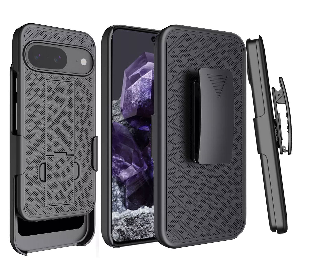 For Google Pixel 9/9 Pro Shell Holster Combo Kickstand 2105-1