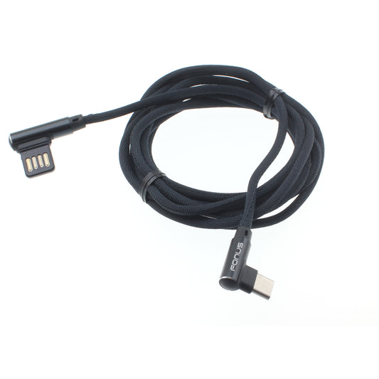 image of Angle USB Cable 6ft Type-C Charger Cord USB-C Power Wire  - BFR31 1104-1