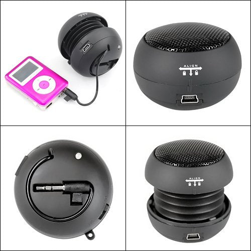 Wired Speaker Portable Audio Multimedia Rechargeable Black  - BFF52 327-7