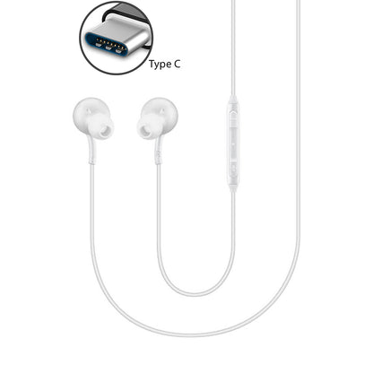 TYPE-C Earphones Wired Earbuds Headphones - White 2085-2