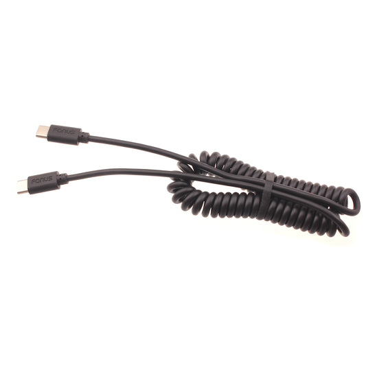 image of Coiled Cable USB-C to TYPE-C Fast Charger Cord Power  - BFD26 1421-1