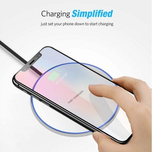 15W Wireless Charger Fast Charging Pad Slim Quick Charge White  - BFV33 1435-6